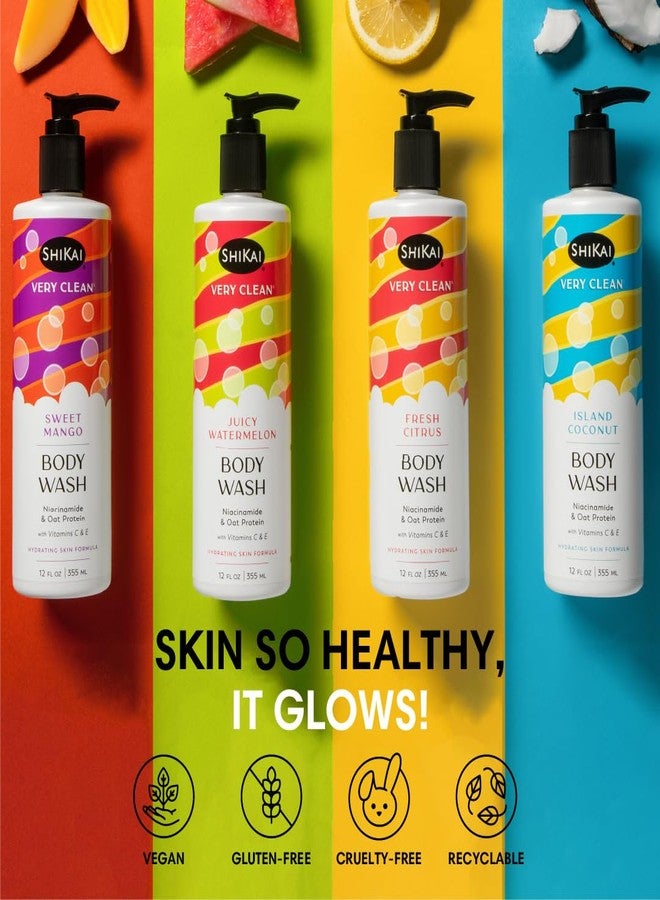 ShiKai Very Clean Body Wash (Island Coconut, 12 oz) | Hydrating Gel Cleanser for Dry Skin | With Niacinamide, Oat Protein, Vitamins C & E - Image 5